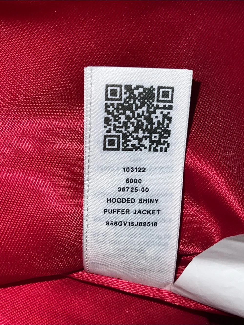 True Religion Red Satin-Look Jacket Interior with Branded Tag